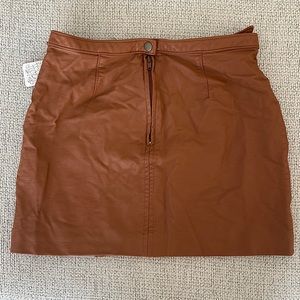 Free People Faux Leather Skirt (NEVER WORN) copper, brown, rust color